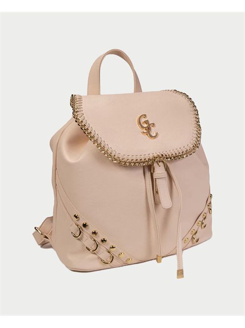 Gio Cellini three-pocket backpack with logo GIO CELLINI | JJ047BEIGE